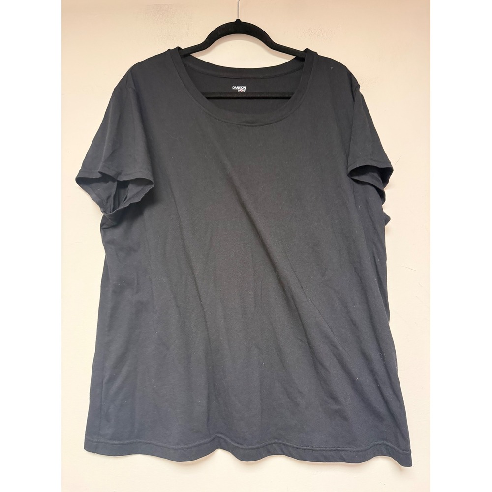 Danskin Now‎ Black T Shirt Plus Size 3X 3XG 22W 24W Short Sleeve Casual Top
